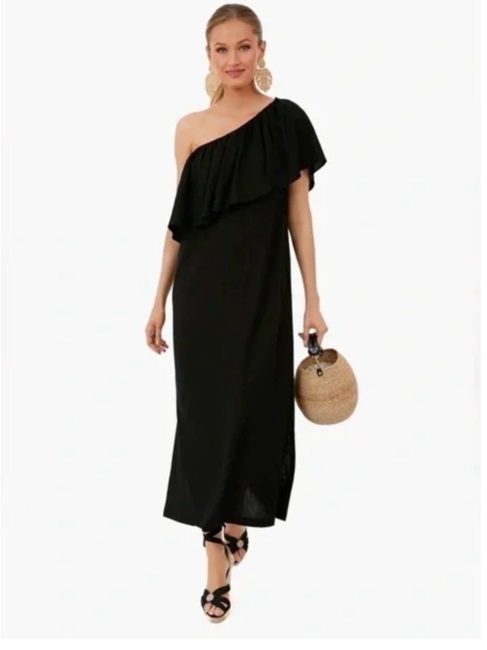 Pomander Place Black Florencia One Shoulder Dress NWOT